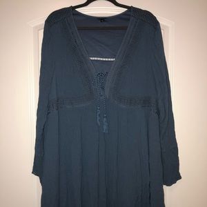 Muted Blue Gauze Dress from Torrid!